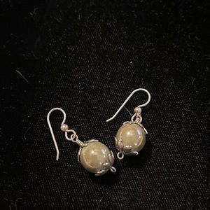 Silver and green drops